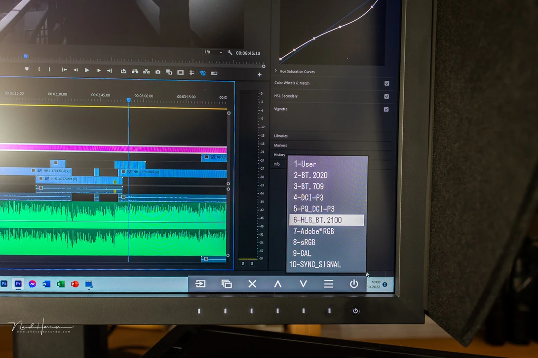 Choose the color space you're using when working with video.