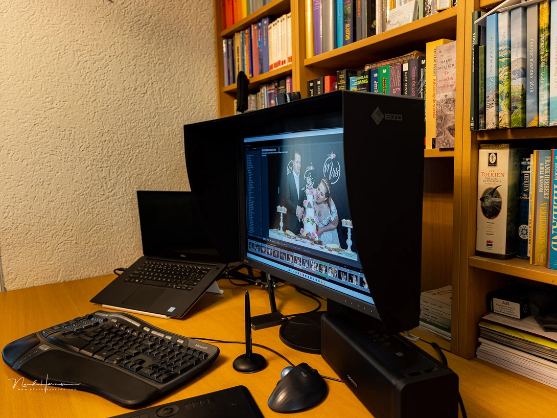 My desk with the ColorEdge CG 2700S