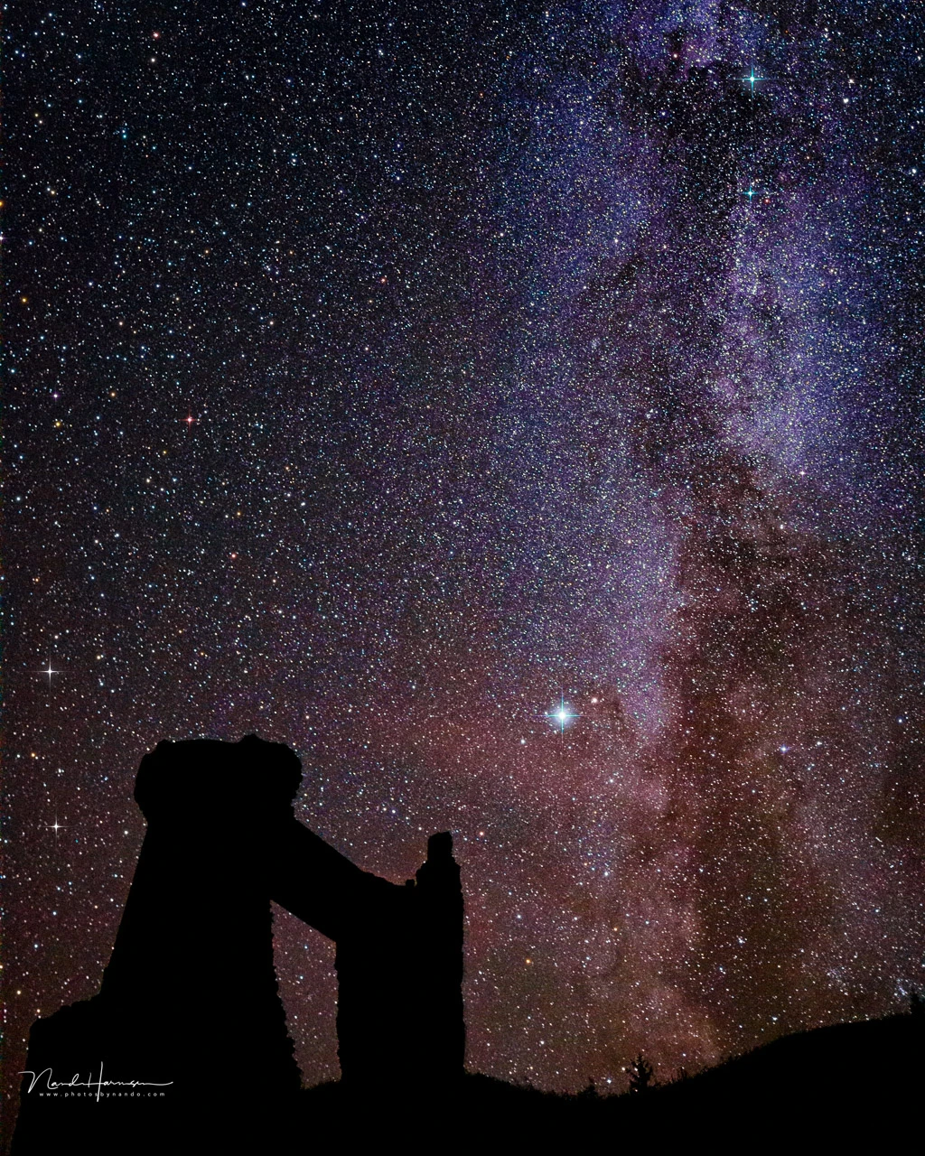 The Milky Way, shot at ISO 12,800 on a Canon EOS 5D mark IV