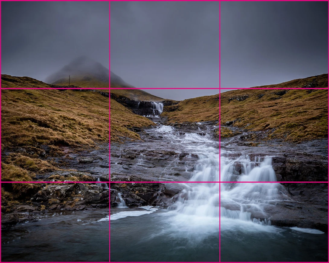 The rule of thirds in a 5:4 aspect ratio. It seems to work quite nicely
