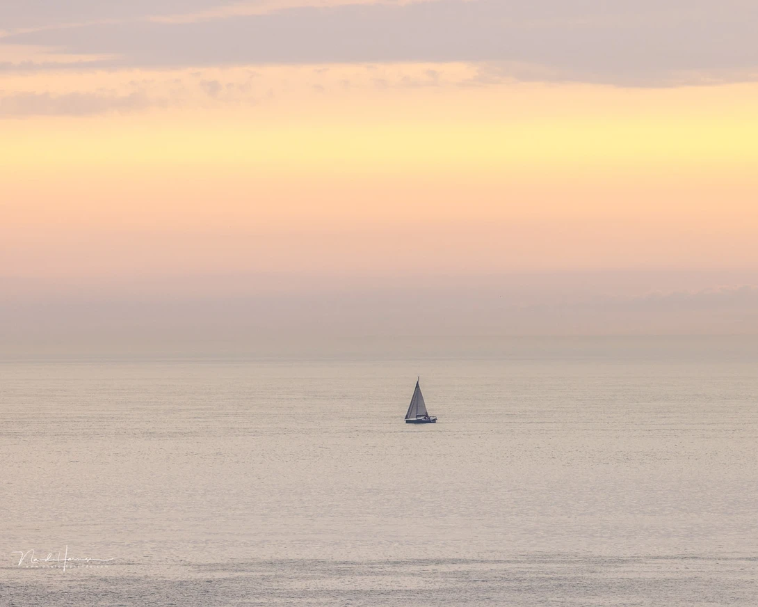 A typical minimalistic photo, with a subject surrounded by emptyness.