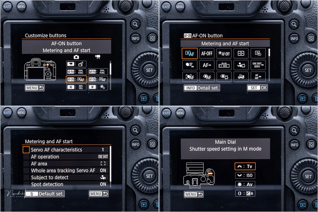 The AF system can be set to your own preferences. It inherits a lot of possibilities from the Canon EOS R3