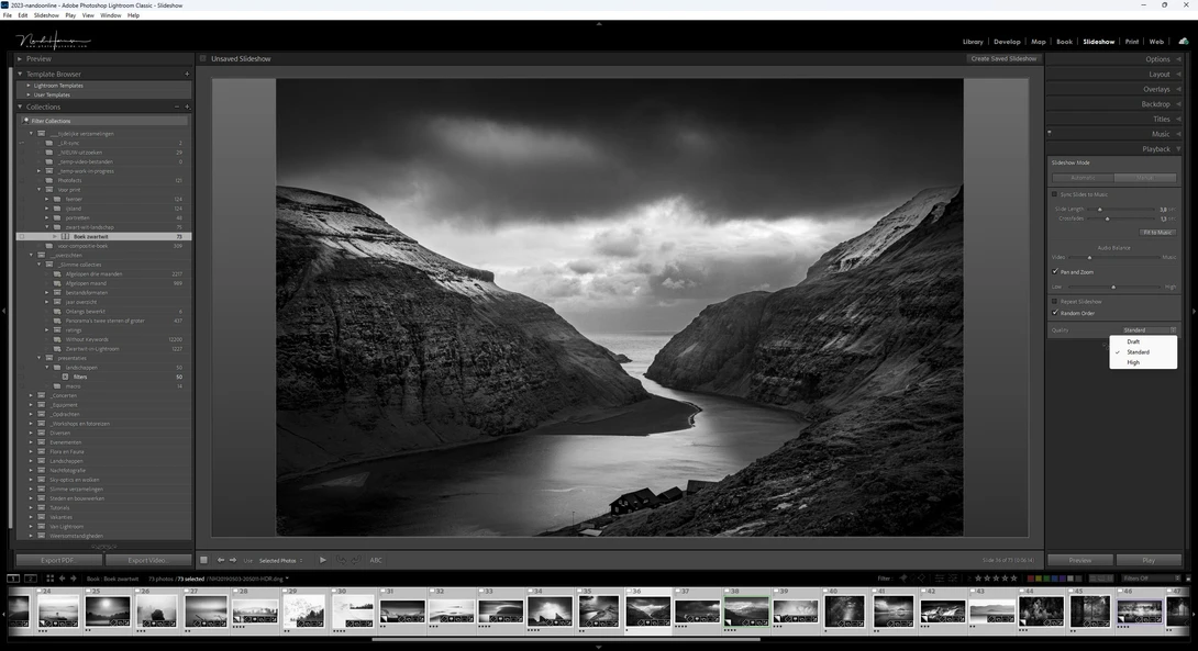 It's easy and it doesn't need to be time consuming to make a slideshow in Lightroom Classic. The options are limited, but enough to start. One tip, don't make the slideshow too long. Two or three minutes is often enough.