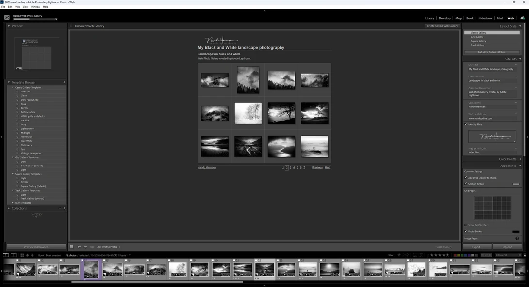 The web module allows you to generate a web gallery in a quick and easy way. It's basic, but sometimes you don't need more that that. Upload through a FTP connection and you're done.