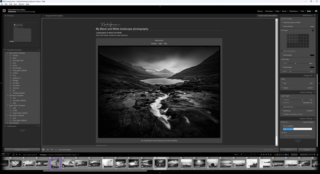 I've tried to make a web gallery. It adds metadata and Exif automatically if you want. Upload, and let other visit the site.