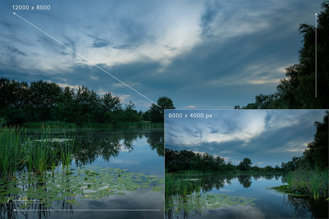 Although Canon offers a much higher increase in resolution, it's quite limited in real world use. This example if from the Panasonic Lumix DC-S1, which works much better.