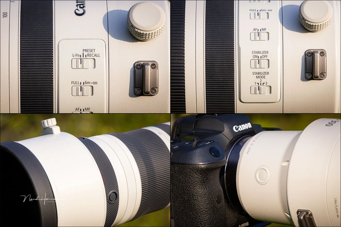 The controls on the RF 100-300mm f/2.8L IS USM