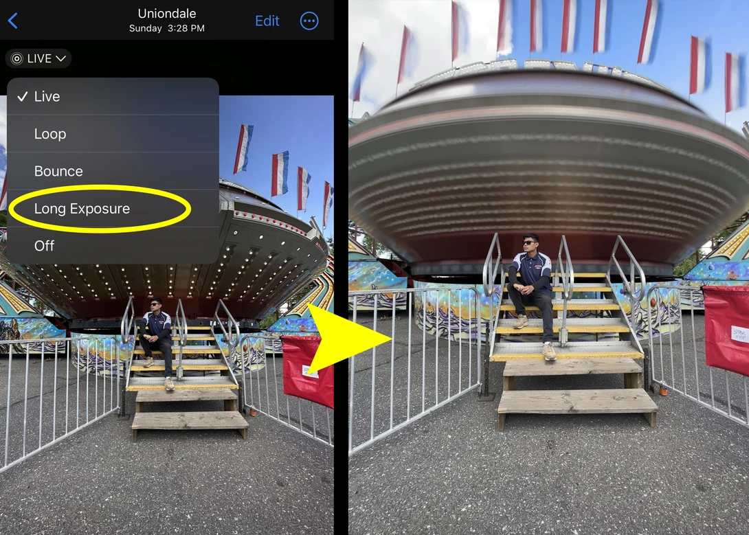 Turning a live exposure into a long exposure.