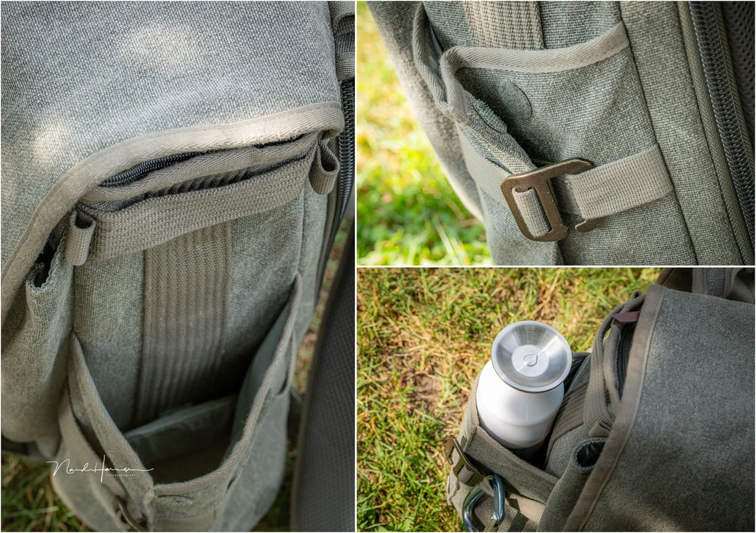 The side pockets are large. If you don't use these, just collapse it.