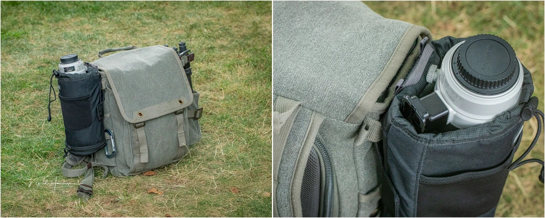 If necessary, two Think Tank modular pouches can be attached.