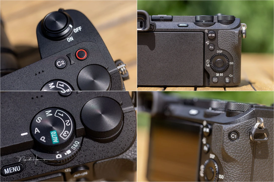 The buttons and dials on the Sony A6700