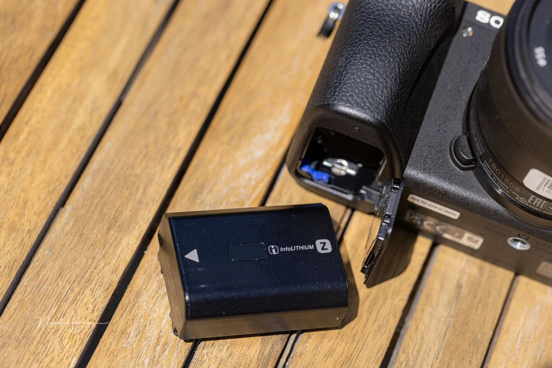 The Sony A6700 has a large battery, rated for 570 shots.