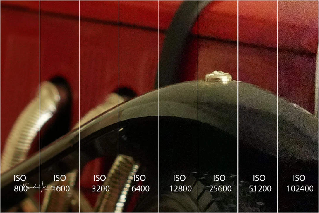 The ISO performance with the standard in-camera noise reductions setting&nbsp;