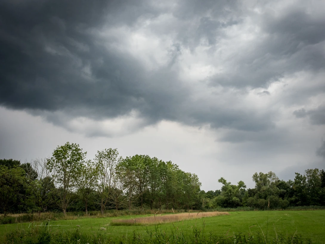 At first glance, the clouds don't seem to work well as a compositional element. Also, the forground isn't that attractive in this way. This composition needs work.