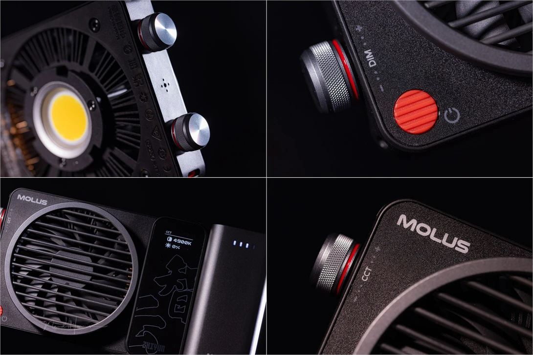 A power button two knobs and a small LCD screen is all you need for operating the Zhiyun Molus X100