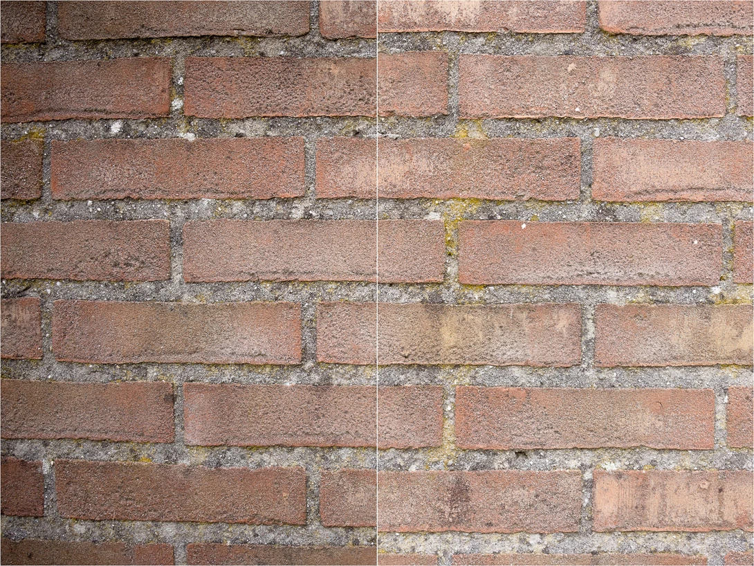 Vignetting at f/2.8. On the left without lens correction. On the right lens correction is switched on.&nbsp;