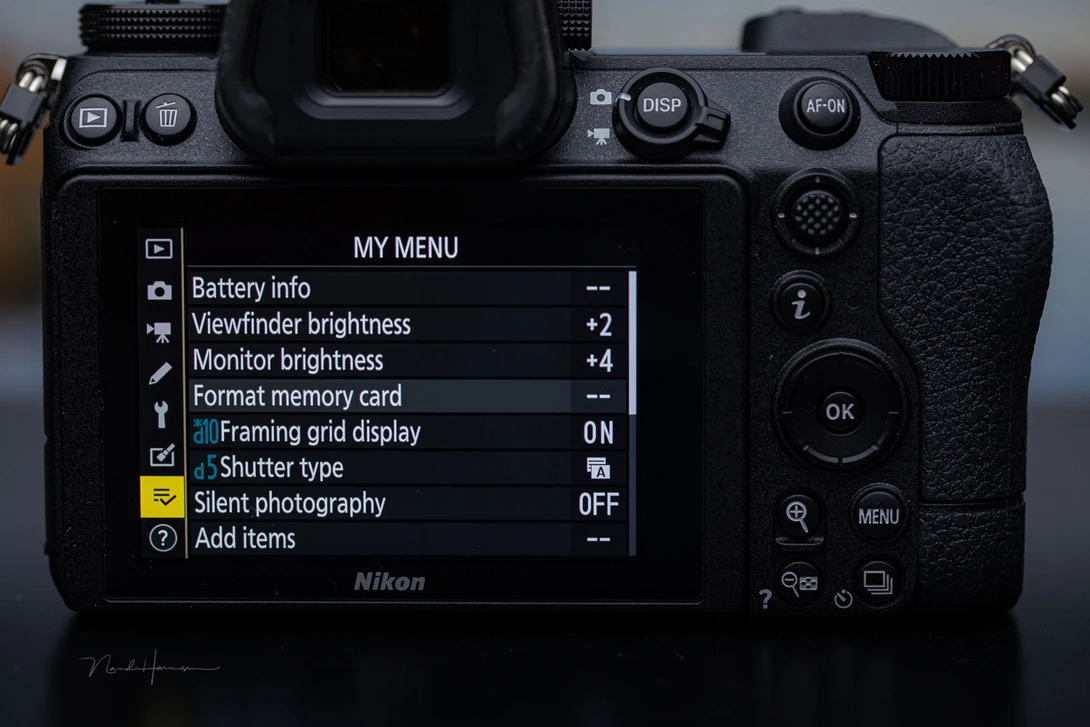 A personal menu like on the Nikon Z 6II prevents the need of diving too deep into the menu.