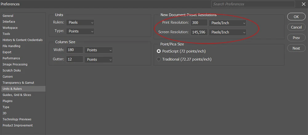 Photoshop Screen Resolution