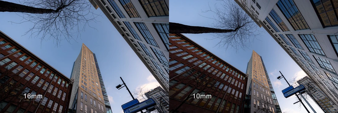 The difference between 16mm and 10mm is huge.