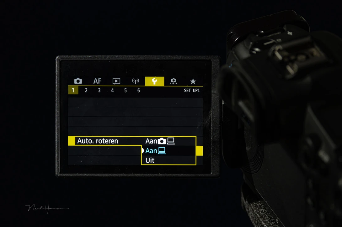 Check if there is an option for the auto-rotation of an image. If so, set it to rotate on a computer and not on the cameras LCD screen.