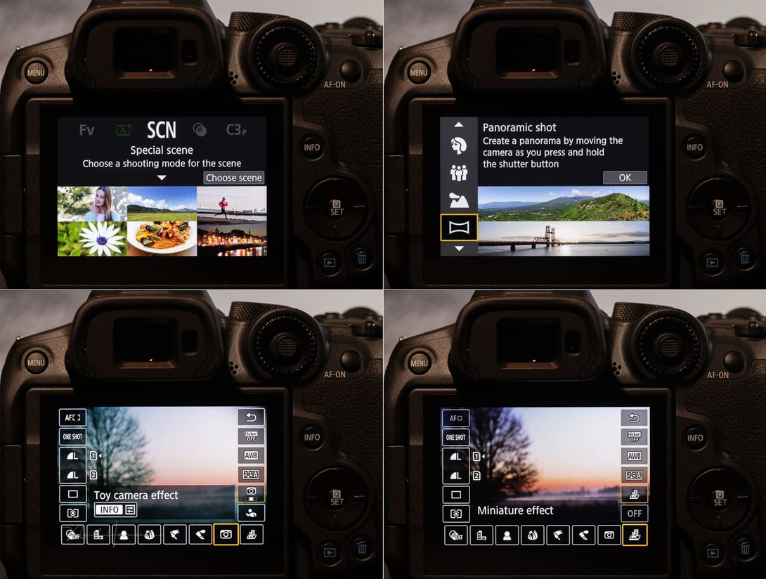 Special scenes or creative scenes offer a wide range of effects that give the image a unique appearance.&nbsp;