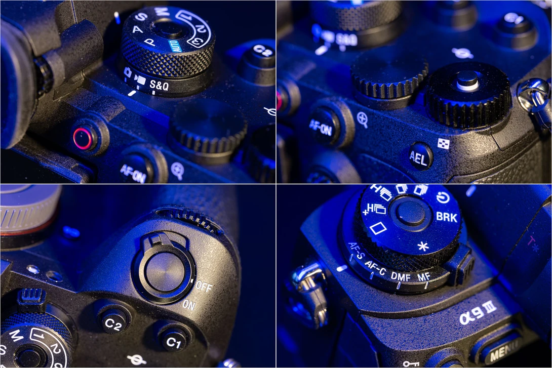 The dials on the camera offer fast operation. There is less need for diving into the menu this way. I wish every Sony Alpha offered this.