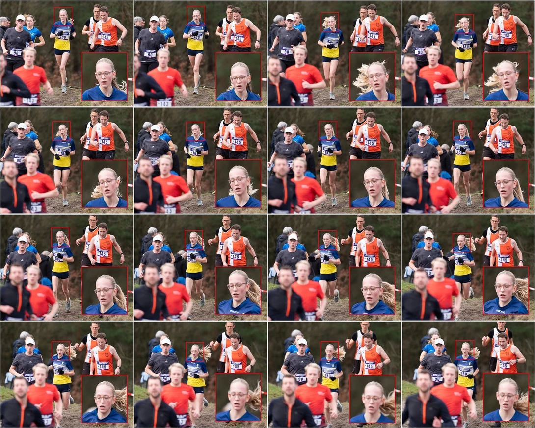 Subject tracking works fine for most occasions. But it's not flawless. In this series it kept focus on the woman but looses focus after a few seconds (unedited raw image).