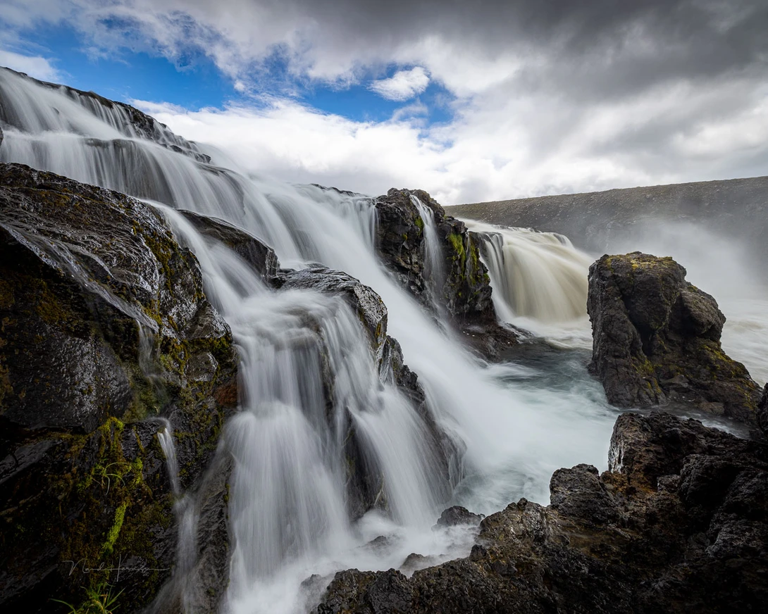 A waterfall in Iceland, shot with only 1/2 second exposure.