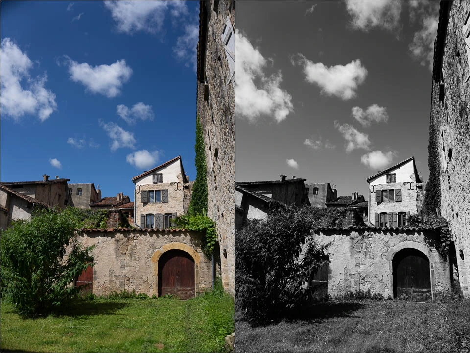 The difference between an unedited RAW file (left) and a in-camera JPEG. Although the lens correction is baked into the RAW file, there is still distortion and some vignetting.