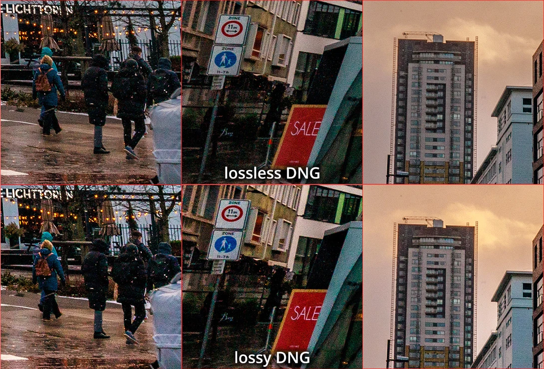 Lossy DNG will affect image quality.