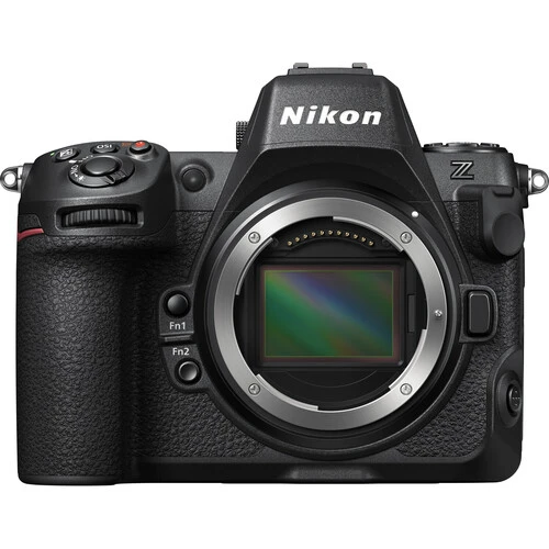 Nikon Z8 mirrorless camera body shown from front with lens mount exposed.