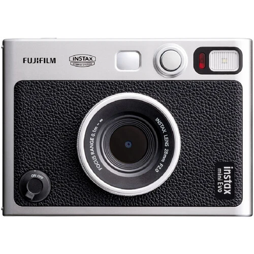 Fujifilm Instax Wide 300 instant camera with silver and black finish shown from front.