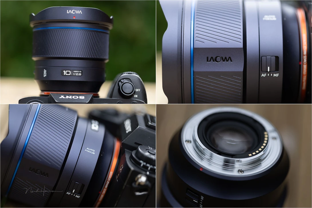 The Laowa 10mm f/2.8 Zero-D is a nicely designed lens with a premium feel to it thanks to the aluminium.