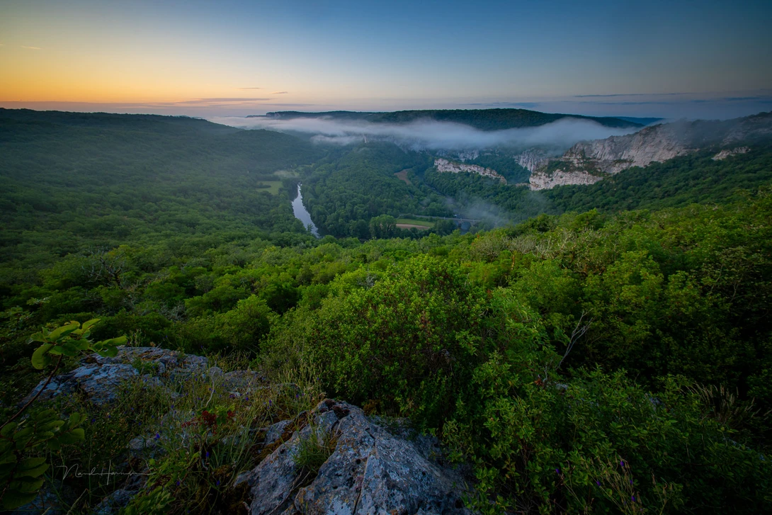 Without a foreground that stands out, a landscape will look empty. There is too much in the frame.