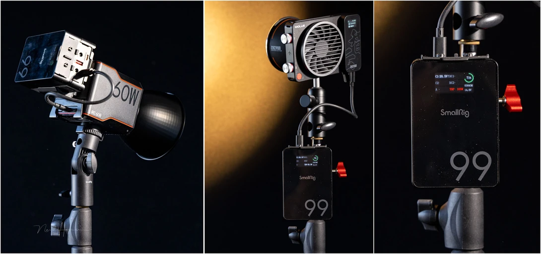 The SmallRig VB99 Pro is perfect for powering a COB led video light.