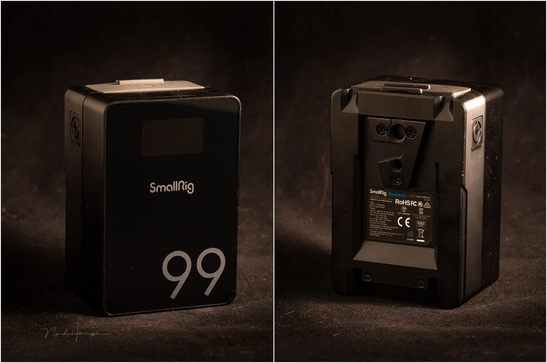 The SmallRig VB99 Pro mini V-mount battery.