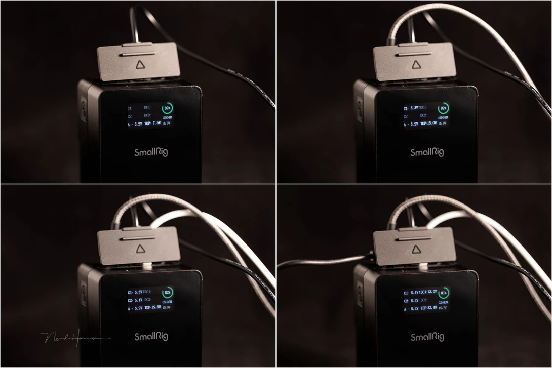 The color OLED screen offers al lot of information, real time updated with every connection that is added or removed.