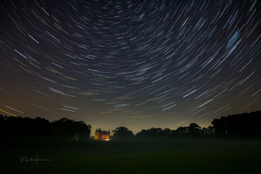 Startrails shot with the Nikon Z Fc with the Nikkor Z &nbsp;DX 16-50mm f3.5-6.3 VR. The banding is due to the lens correction.