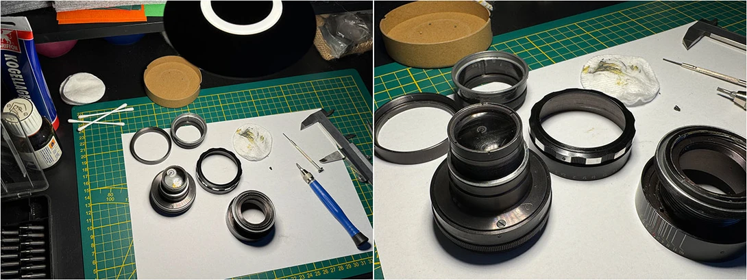 I used an YouTube tutorial for disassembling the Helios 44-2 lens. It turned out to be quite easy. Cleaning the lens and lubricating it again was just a few hours work, after which the lens worked perfectly again.&nbsp;
