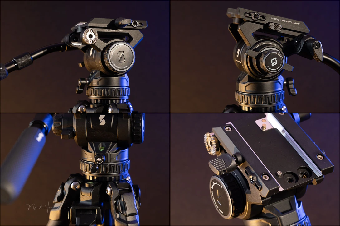 The fluid head is a nice one. I like how the friction and locking of the head can be set separately.