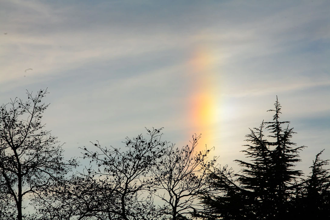 A colorful sundog.&nbsp;