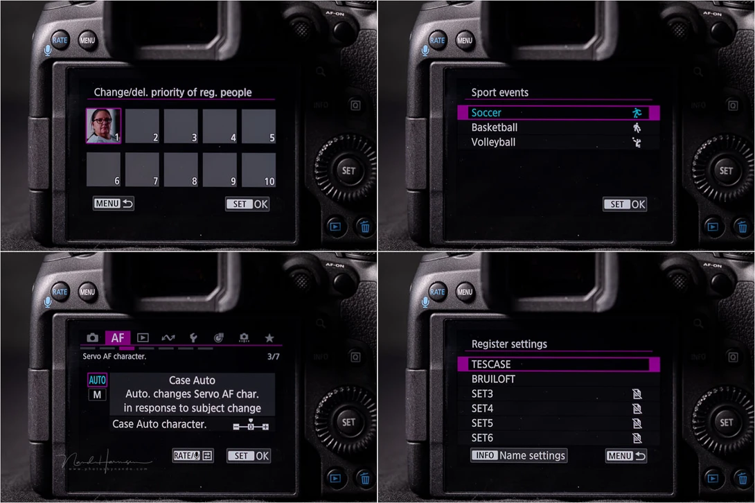 The AF menu is simplified. However, if you're used to the old system it is getting used to.