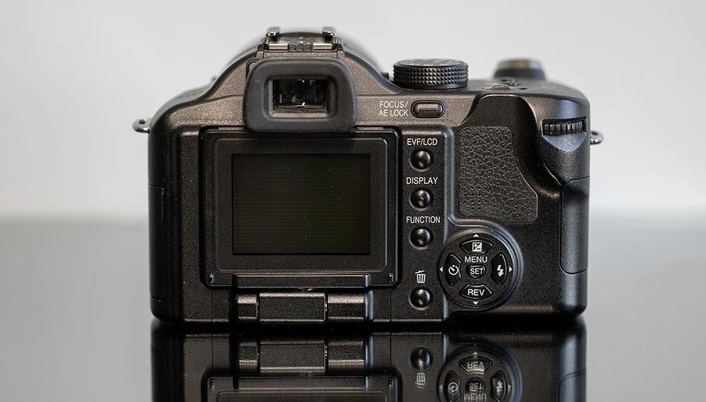 The back of the Panasonic Lumix FZ50.