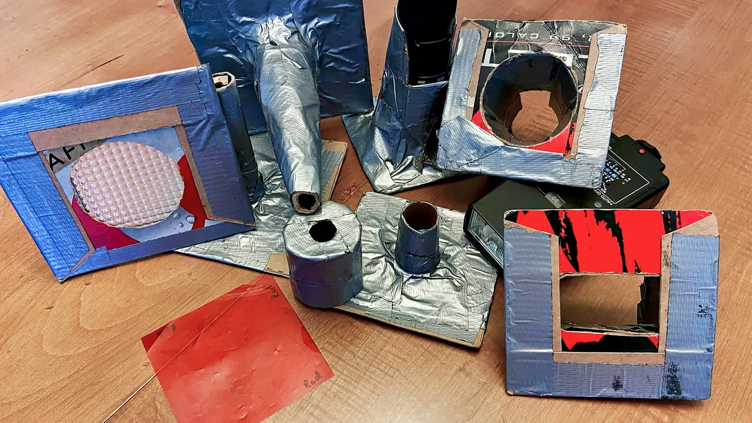 Mike Cooper's cardboard light modifiers.