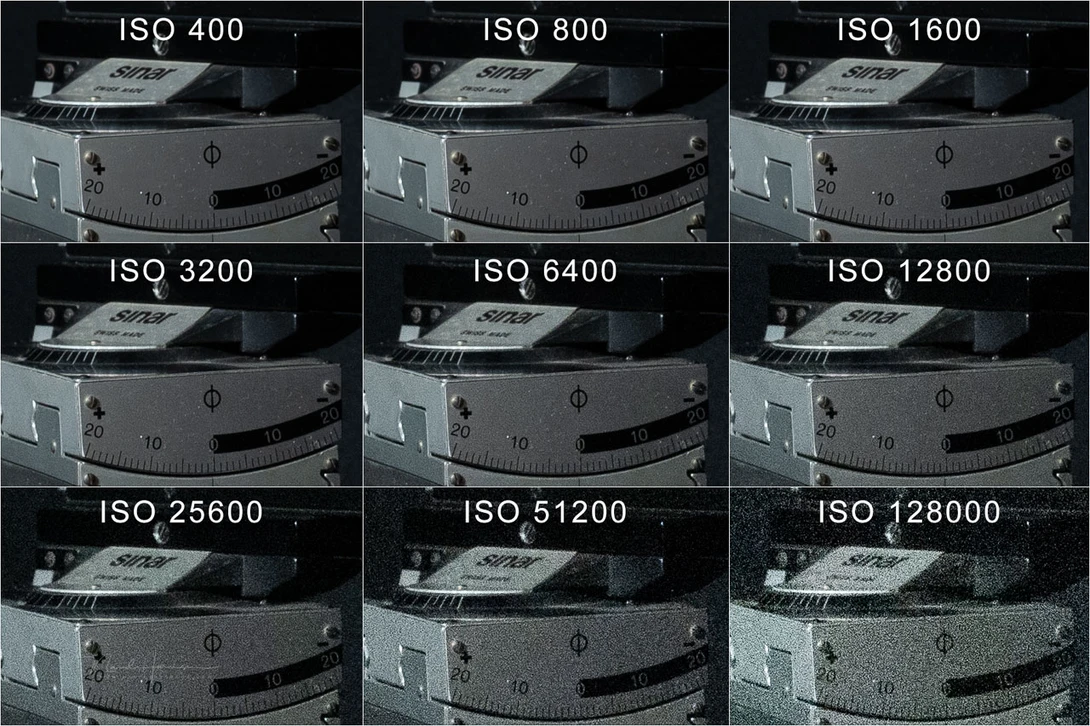 ISO performance, captured in Jpeg
