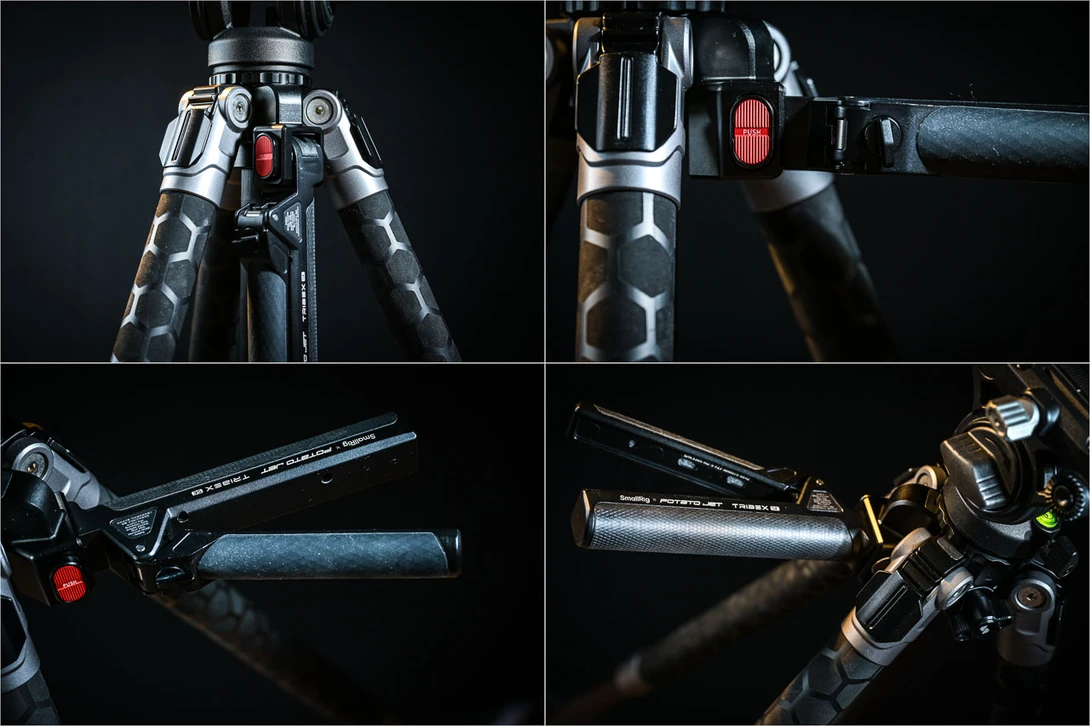 The design of the X-Clutch handle is changed in compared to the original tripod.