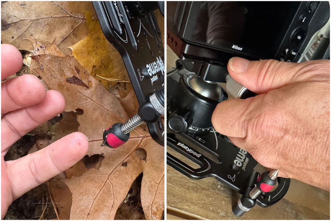 Using the Platypod can cause small injures. The legs are very sharp.&nbsp;