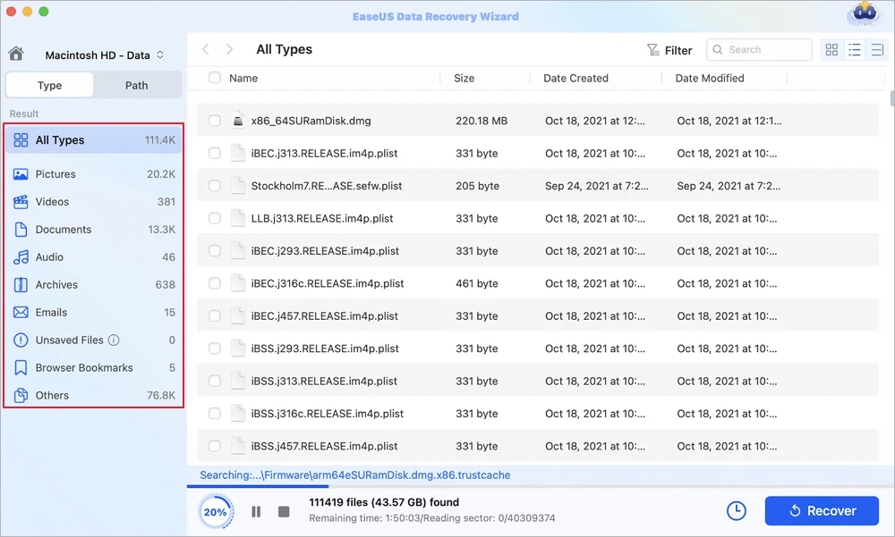 EaseUS Data Recovery Wizard for Mac