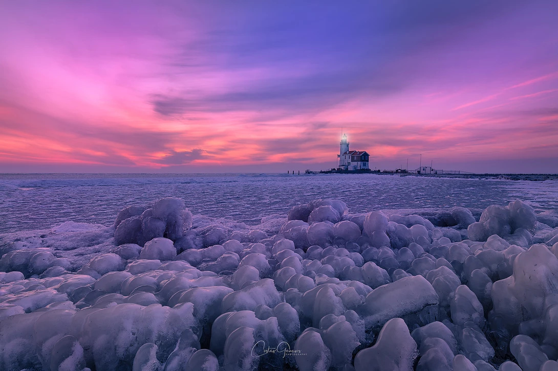 View Cold sunrise in Marken by Costas Ganasos