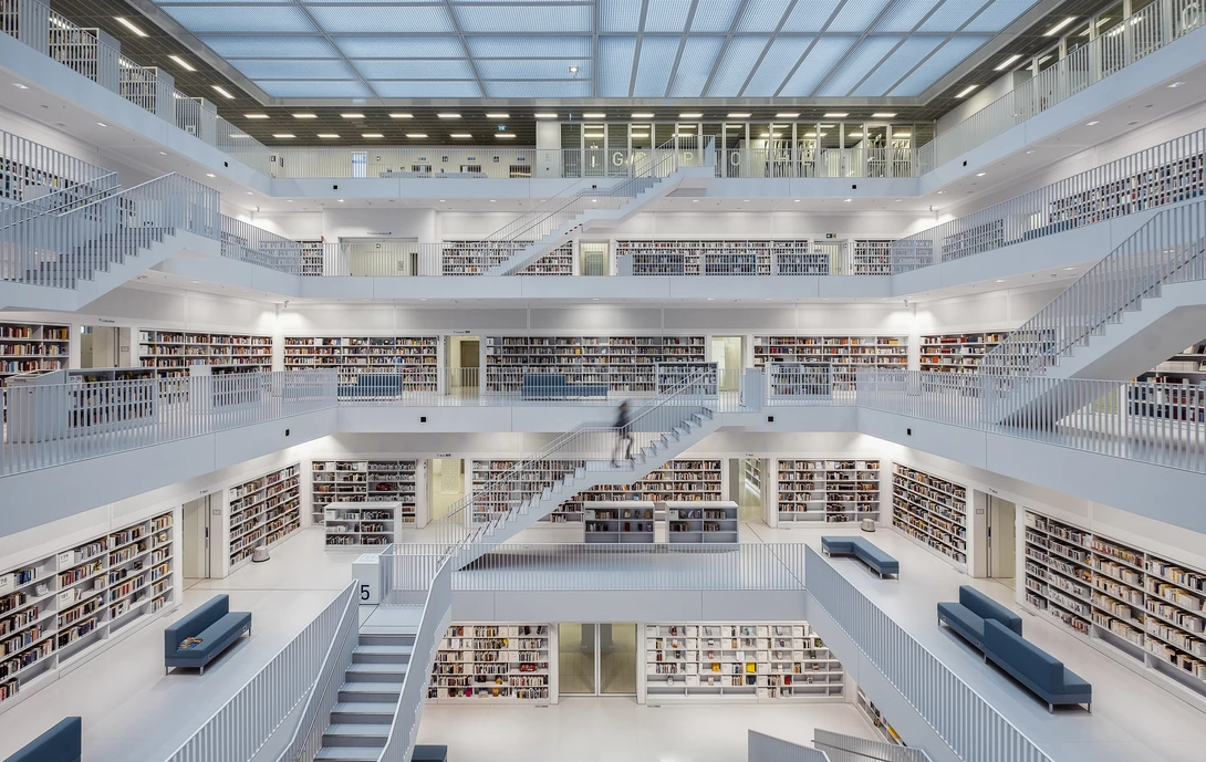View Stuttgart's public library. by Matthias Dengler